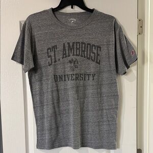 League Brand St.‎ Ambrose University Bees T Shirt College Gray Size Large NEW